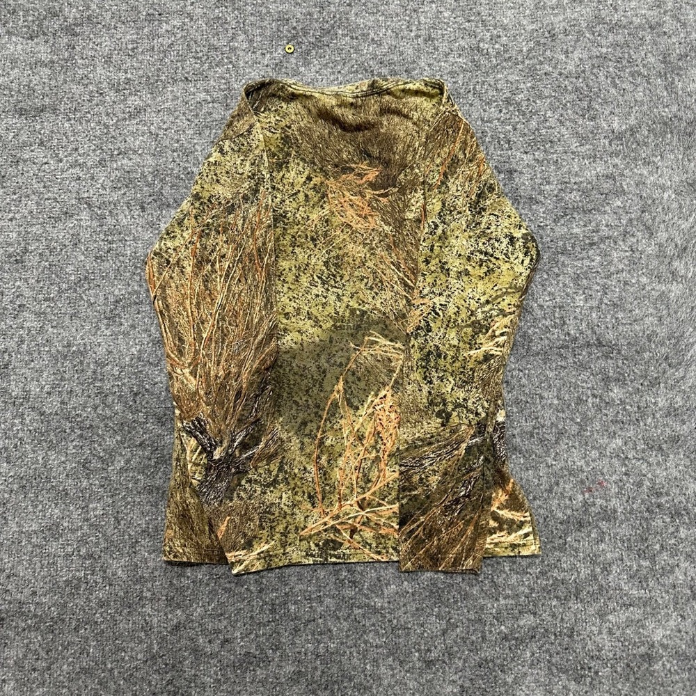 Mossy Oak Shirt Womens Size S Green Brush Camouflage Long Sleeve Outdoor Hunting